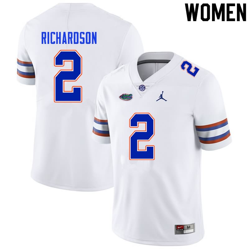 Women's NCAA Florida Gators Anthony Richardson #2 Stitched Authentic Nike White College Football Jersey CKL2165OJ